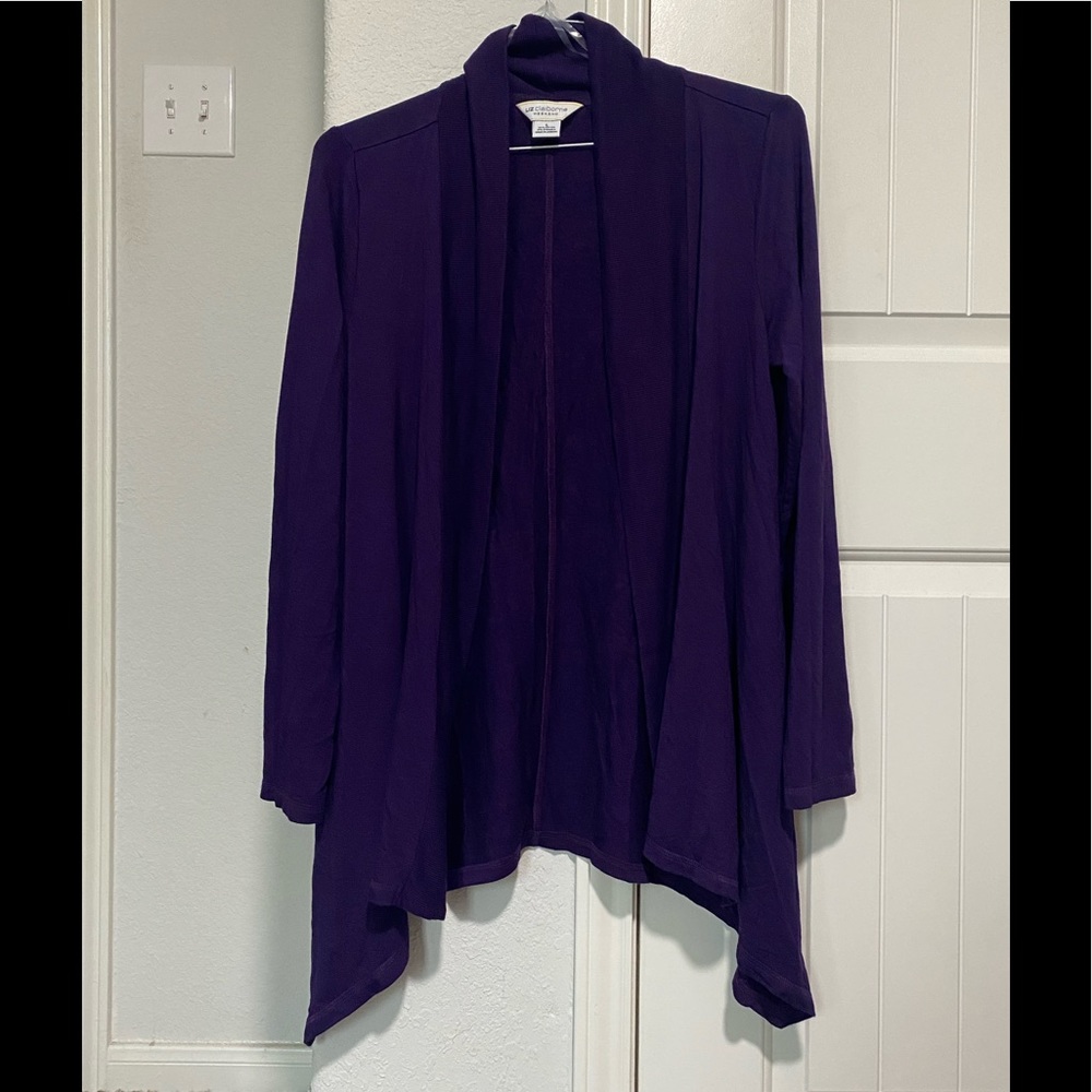 FINAL SALE: Liz Claiborne Dark Purple Cardigan